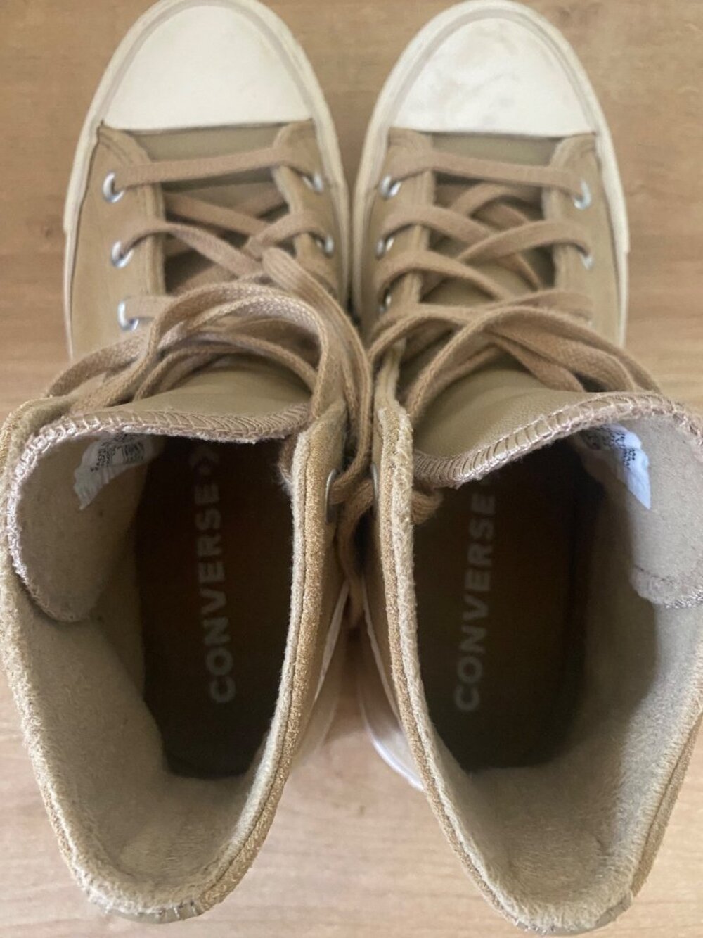 Converse Chuck Taylor All Star Womens Tan Suede High-Top Sneakers Size 7 - Picture 6 of 8